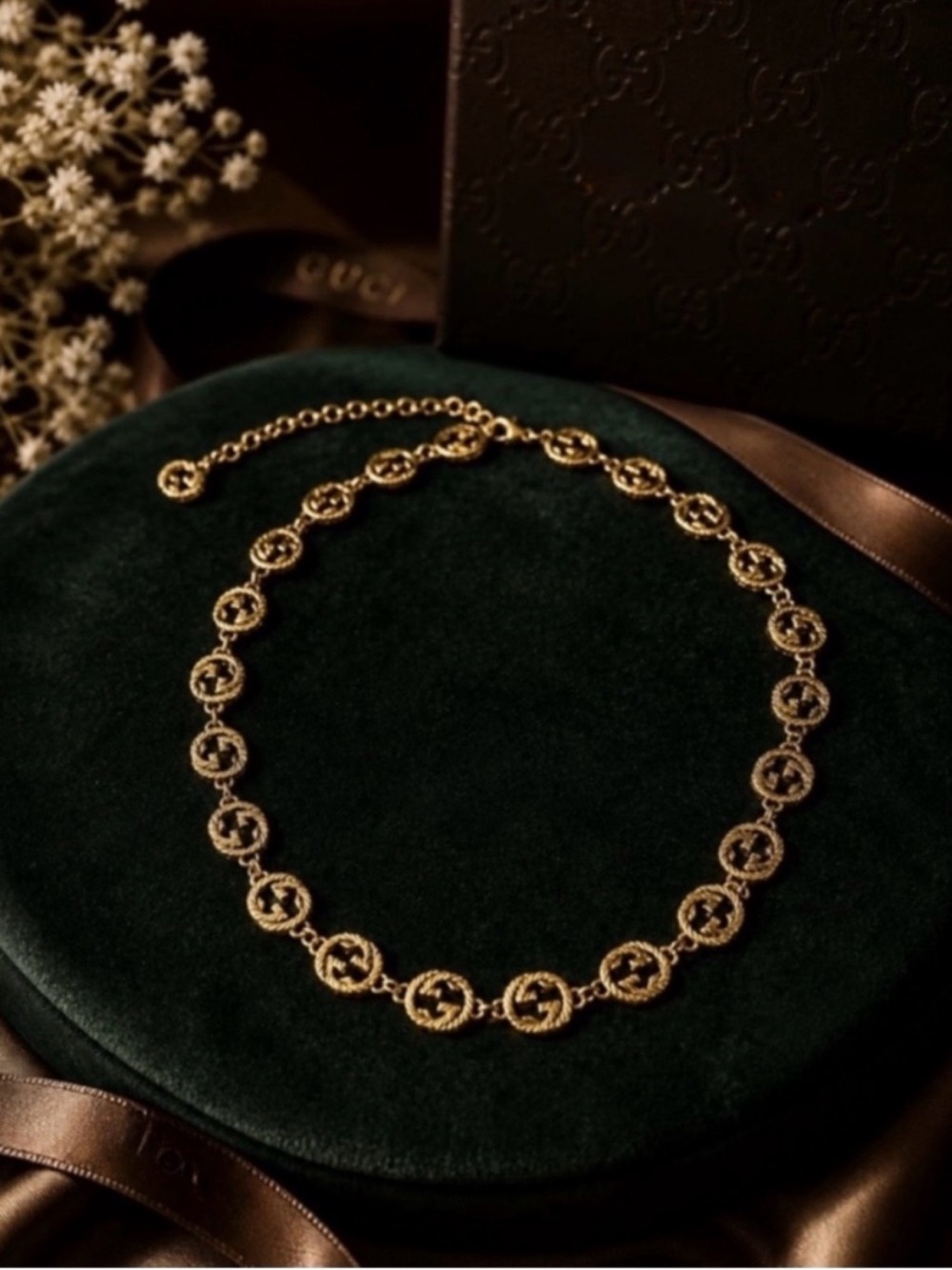 Gold Interlocking G Link Necklace